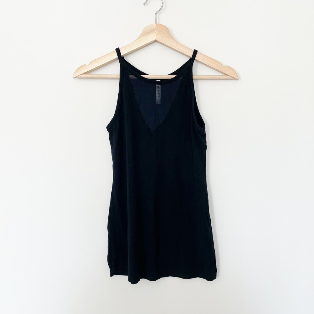 Fabletics • Black High Neck Style Workout Tank Top